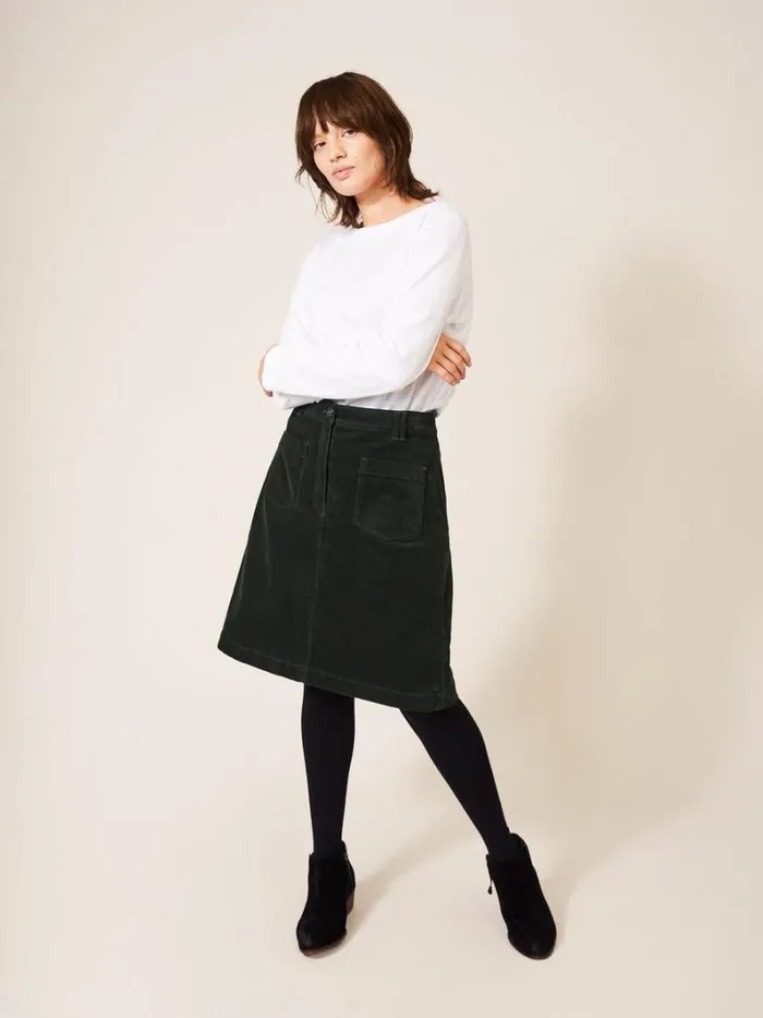 White Stuff SKIRTS Melody Organic Cord Skirt Khaki Green 8211 Women White Stuff SKIRTS Melody Organic Cord Skirt Khaki Green 8211 Women