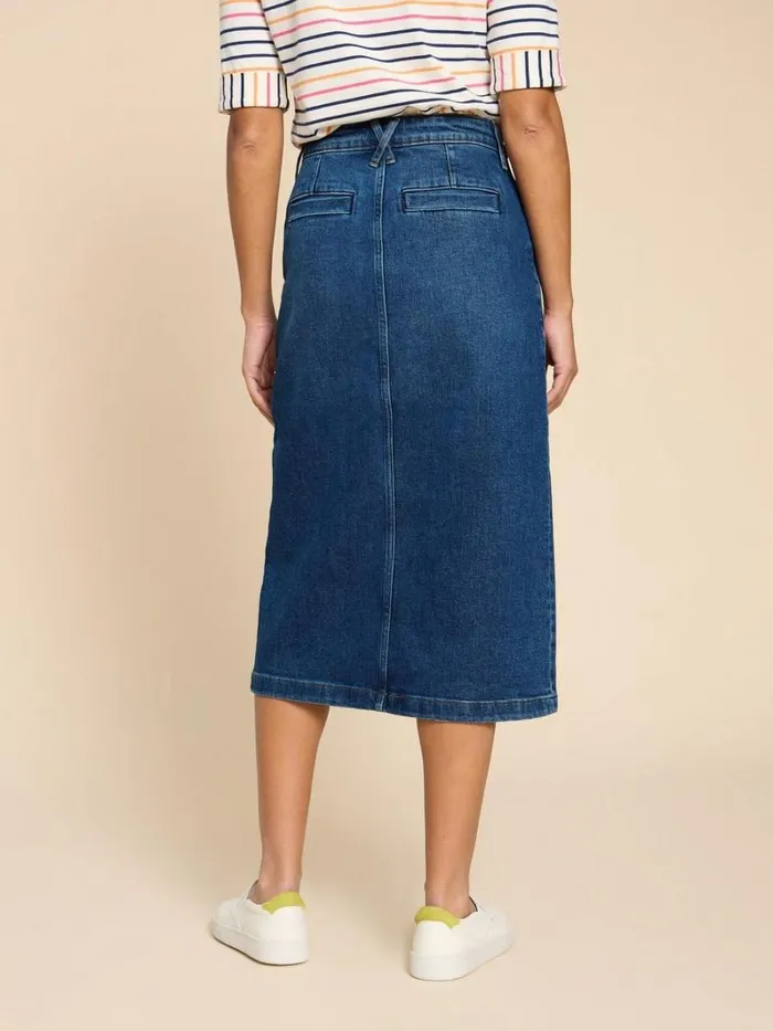White Stuff SKIRTS Penny Denim Midi Skirt Mid Denim 8211 Women White Stuff SKIRTS Penny Denim Midi Skirt Mid Denim 8211 Women