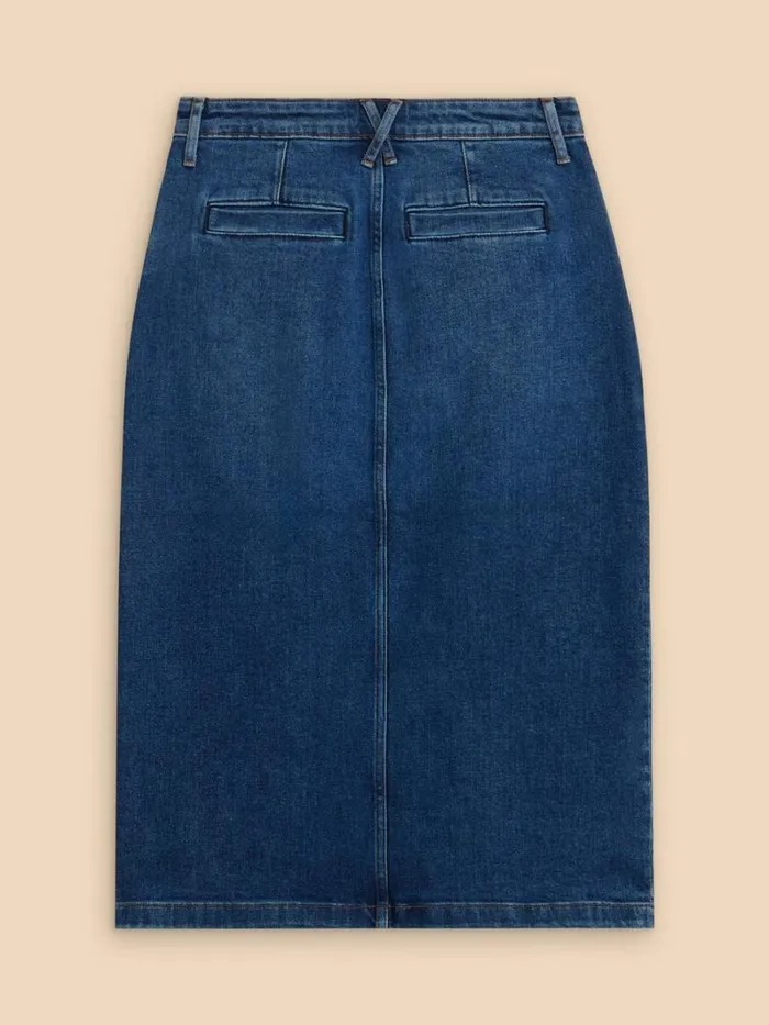 White Stuff SKIRTS Penny Denim Midi Skirt Mid Denim 8211 Women White Stuff SKIRTS Penny Denim Midi Skirt Mid Denim 8211 Women