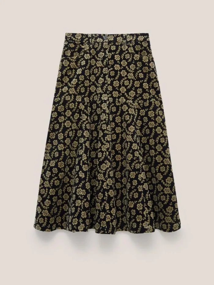 White Stuff SKIRTS Quinn Organic Cord Skirt Green Multi 8211 Women White Stuff SKIRTS Quinn Organic Cord Skirt Green Multi 8211 Women