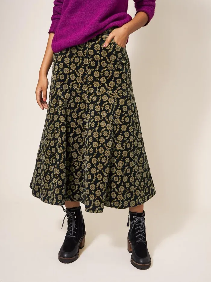 White Stuff SKIRTS Quinn Organic Cord Skirt Green Multi 8211 Women White Stuff SKIRTS Quinn Organic Cord Skirt Green Multi 8211 Women