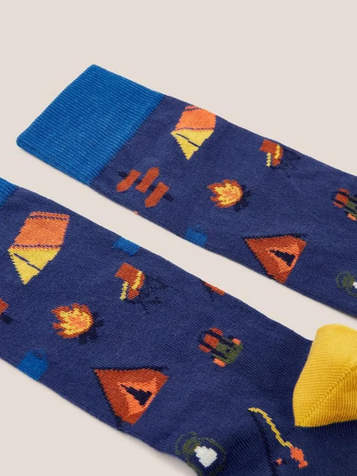 White Stuff SOCKS Campsite Ankle Sock Navy Multi 8211 Men