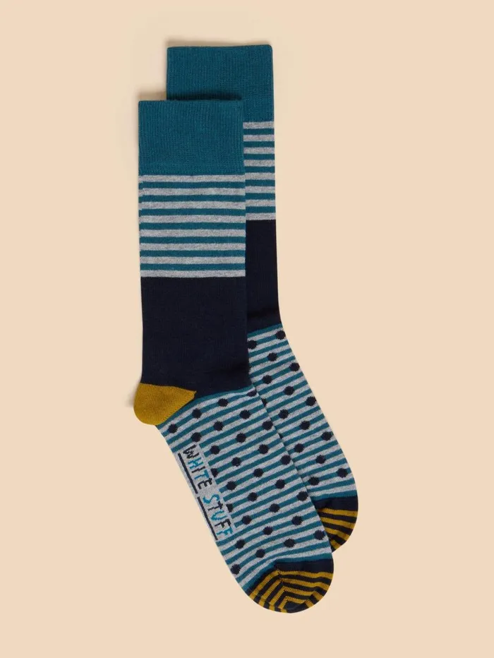 White Stuff SOCKS Hotch Potch Ankle Sock Navy Multi 8211 Men White Stuff SOCKS Hotch Potch Ankle Sock Navy Multi 8211 Men