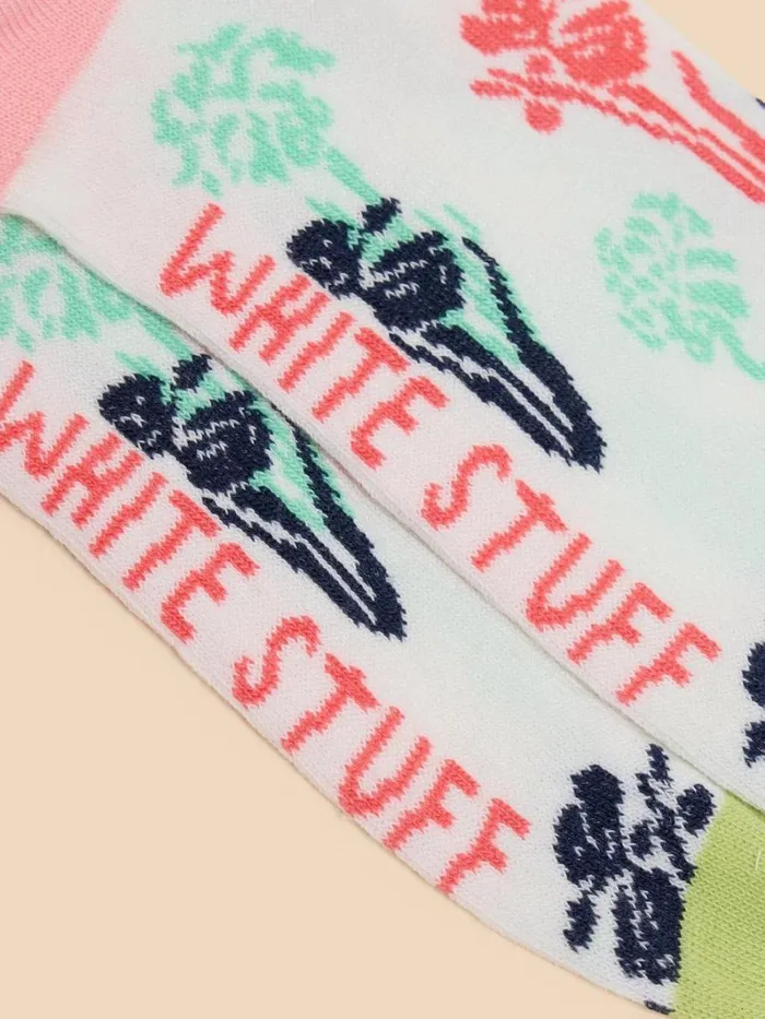 White Stuff SOCKS Iris Floral Ankle Sock Ivory Multi 8211 Women