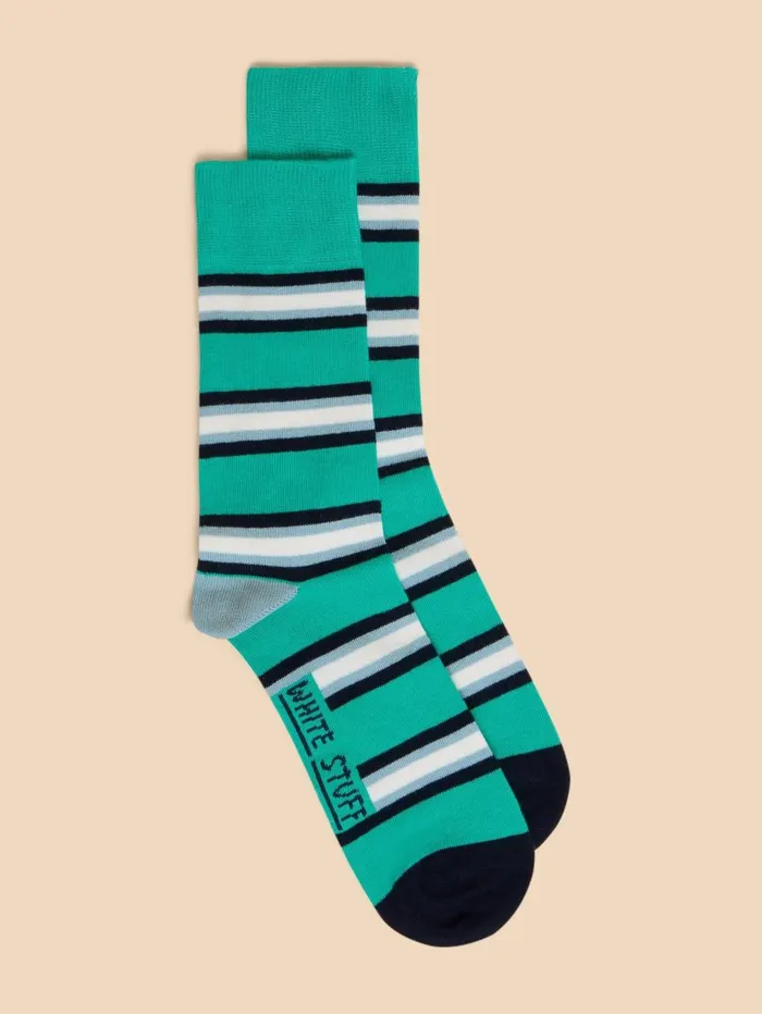 White Stuff SOCKS Spaced Stripe Ankle Sock Teal Multi 8211 Men White Stuff SOCKS Spaced Stripe Ankle Sock Teal Multi 8211 Men