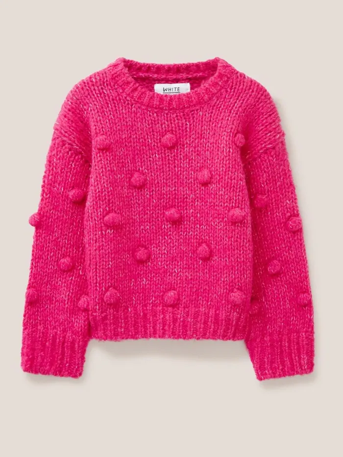 White Stuff SWEATS Bobble Jumper Kids Bright Pink 8211 Kids White Stuff SWEATS Bobble Jumper Kids Bright Pink 8211 Kids