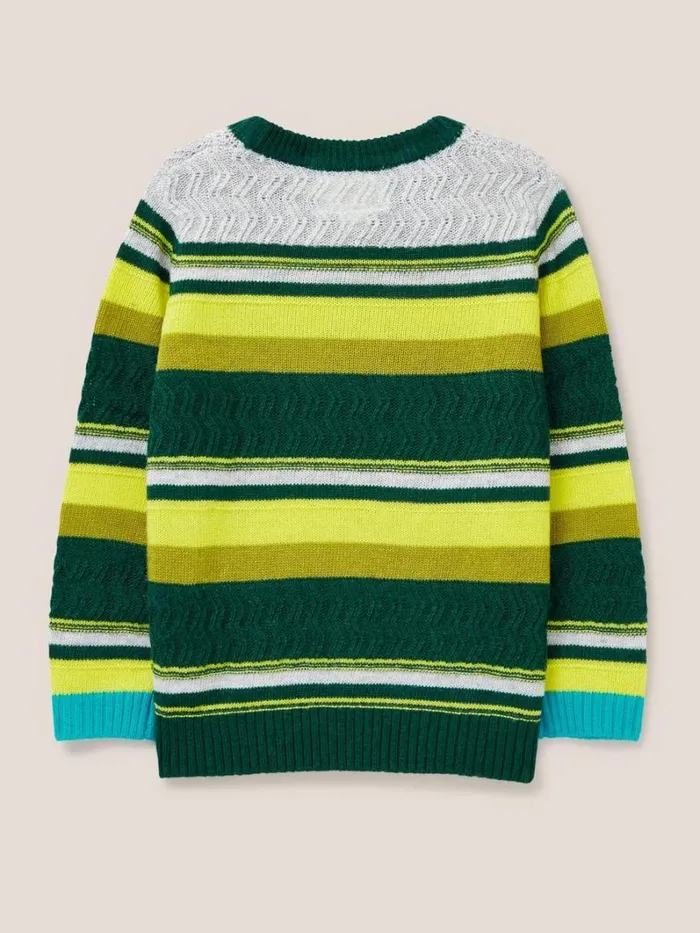 White Stuff SWEATS Stripe Jumper Green Multi 8211 Kids White Stuff SWEATS Stripe Jumper Green Multi 8211 Kids