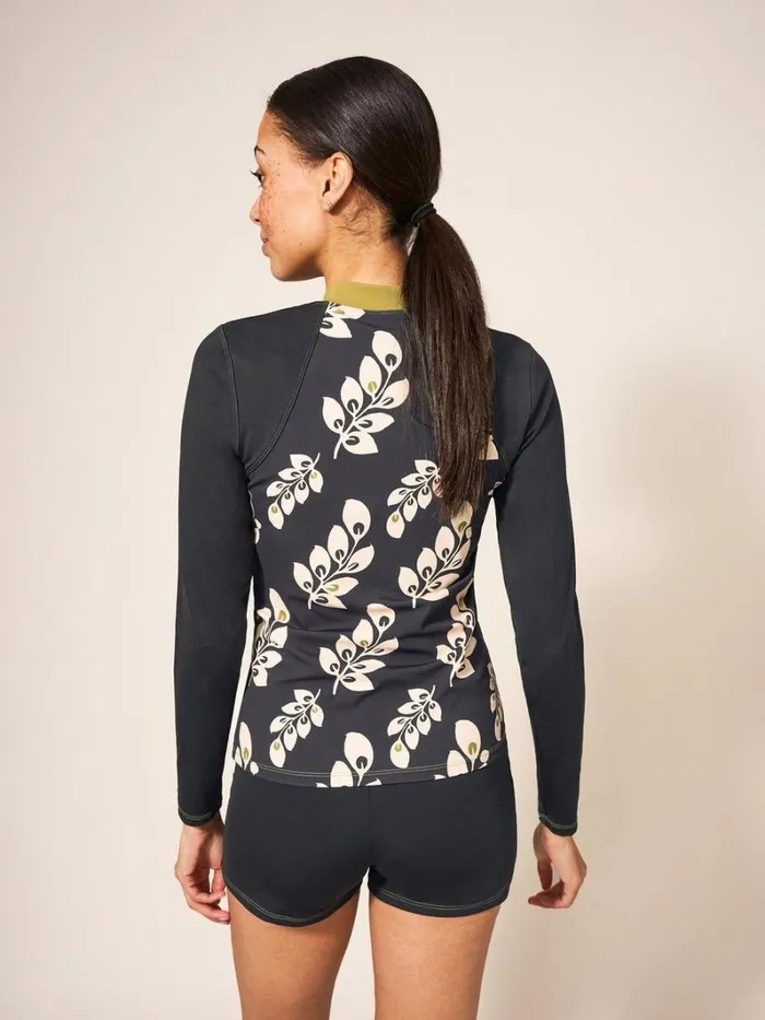 White Stuff SWIMWEAR Bay Rash Vest Black Multi 8211 Women White Stuff SWIMWEAR Bay Rash Vest Black Multi 8211 Women
