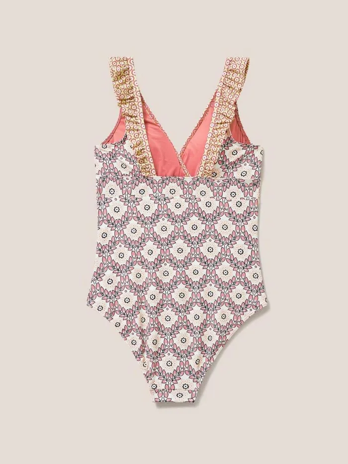 White Stuff SWIMWEAR Beth High Leg Swimsuit Pink Multi 8211 Women White Stuff SWIMWEAR Beth High Leg Swimsuit Pink Multi 8211 Women