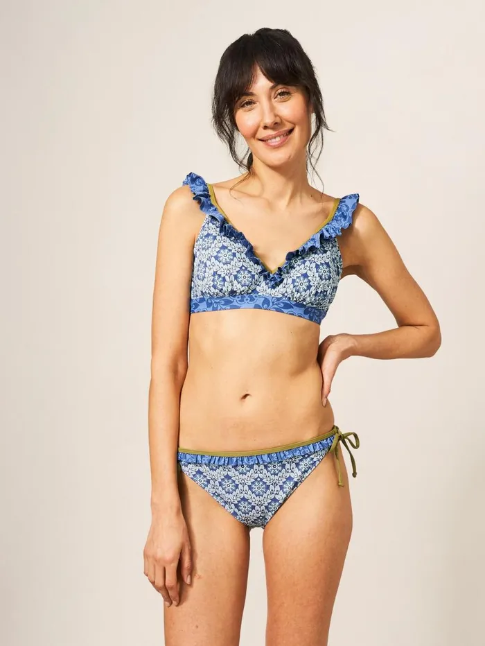 White Stuff SWIMWEAR Beth Tie Side Bikini Bottom Blue Multi 8211 Women White Stuff SWIMWEAR Beth Tie Side Bikini Bottom Blue Multi 8211 Women