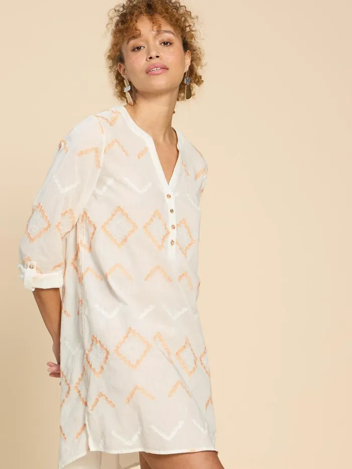 White Stuff SWIMWEAR Eden Henley Cover Up Ivory Multi 8211 Women White Stuff SWIMWEAR Eden Henley Cover Up Ivory Multi 8211 Women