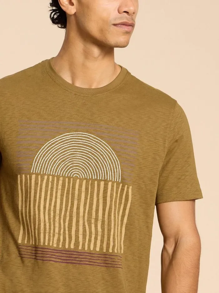 White Stuff TSHIRTS Abstract Sun Graphic Tee Green Print 8211 Men White Stuff TSHIRTS Abstract Sun Graphic Tee Green Print 8211 Men