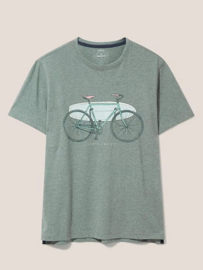 White Stuff TSHIRTS Beach Crusier Graphic Tee Dusty Green 8211 Men White Stuff TSHIRTS Beach Crusier Graphic Tee Dusty Green 8211 Men