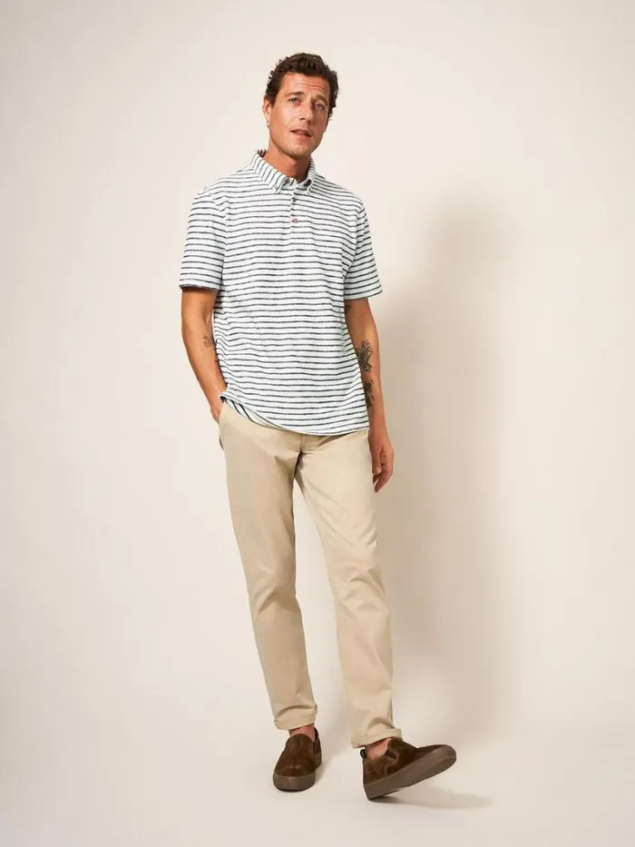 White Stuff TSHIRTS Fine Stripe Cotton Polo Shirt Natural White 8211 Men White Stuff TSHIRTS Fine Stripe Cotton Polo Shirt Natural White 8211 Men