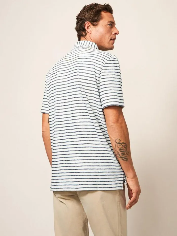 White Stuff TSHIRTS Fine Stripe Cotton Polo Shirt Natural White 8211 Men White Stuff TSHIRTS Fine Stripe Cotton Polo Shirt Natural White 8211 Men