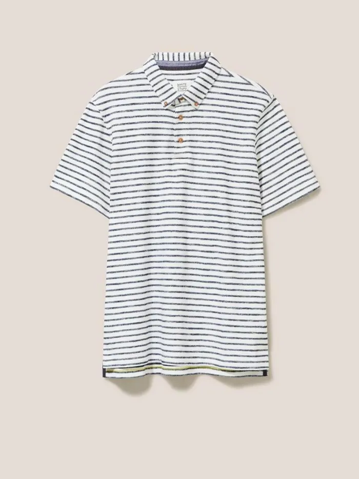 White Stuff TSHIRTS Fine Stripe Cotton Polo Shirt Natural White 8211 Men White Stuff TSHIRTS Fine Stripe Cotton Polo Shirt Natural White 8211 Men