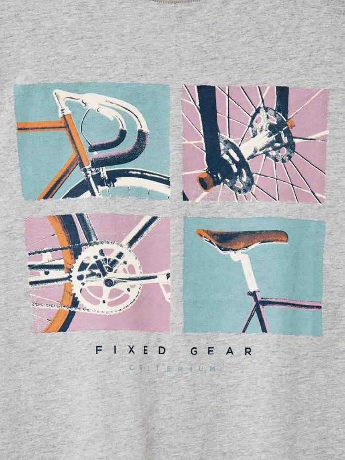 White Stuff TSHIRTS Fixed Gear Graphic Tee Grey Marl 8211 Men White Stuff TSHIRTS Fixed Gear Graphic Tee Grey Marl 8211 Men