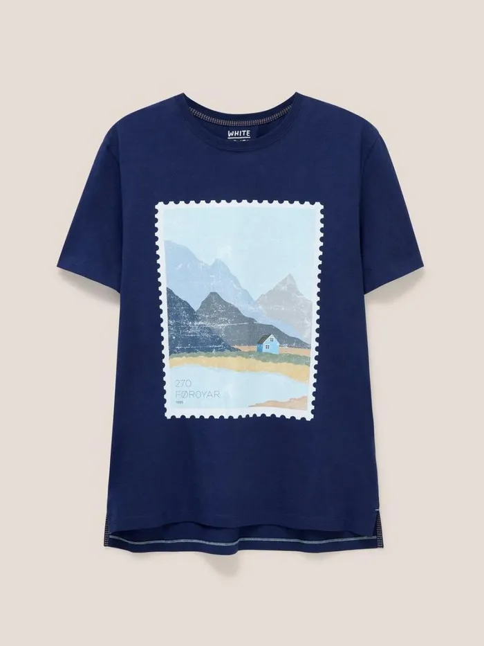 White Stuff TSHIRTS Foroyar Graphic Tshirt French Navy 8211 Men White Stuff TSHIRTS Foroyar Graphic Tshirt French Navy 8211 Men