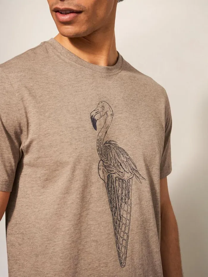 White Stuff TSHIRTS Ice Cream Flamingo Graphic Tee Mid Pink 8211 Men White Stuff TSHIRTS Ice Cream Flamingo Graphic Tee Mid Pink 8211 Men