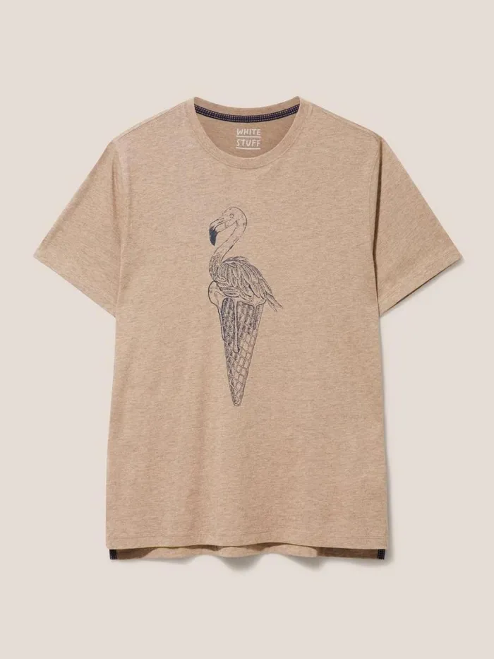 White Stuff TSHIRTS Ice Cream Flamingo Graphic Tee Mid Pink 8211 Men White Stuff TSHIRTS Ice Cream Flamingo Graphic Tee Mid Pink 8211 Men