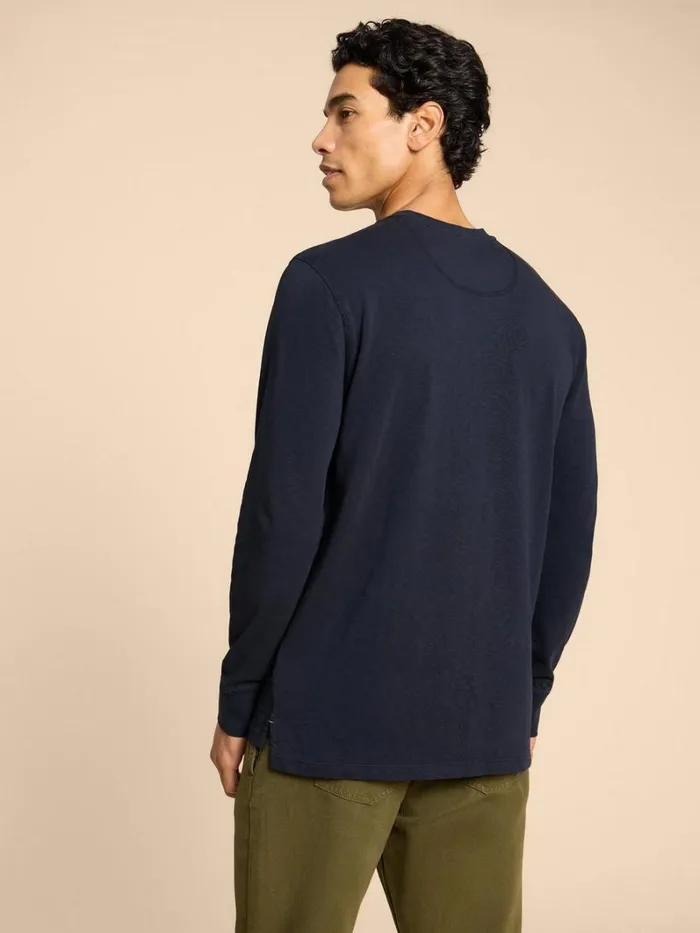 White Stuff TSHIRTS Newton LS Henley Dark Navy 8211 Men White Stuff TSHIRTS Newton LS Henley Dark Navy 8211 Men