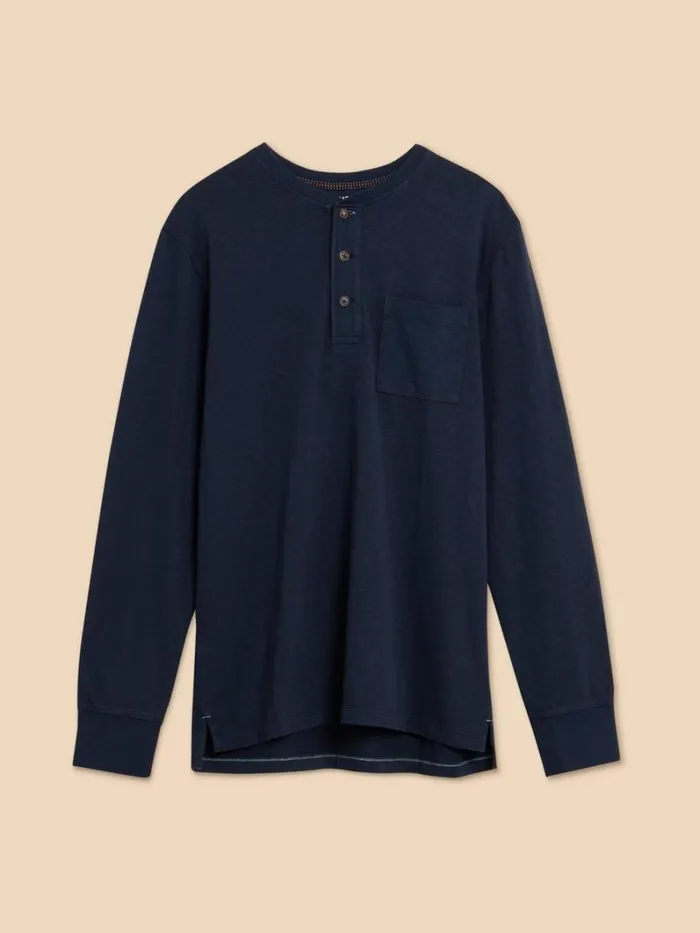 White Stuff TSHIRTS Newton LS Henley Dark Navy 8211 Men White Stuff TSHIRTS Newton LS Henley Dark Navy 8211 Men