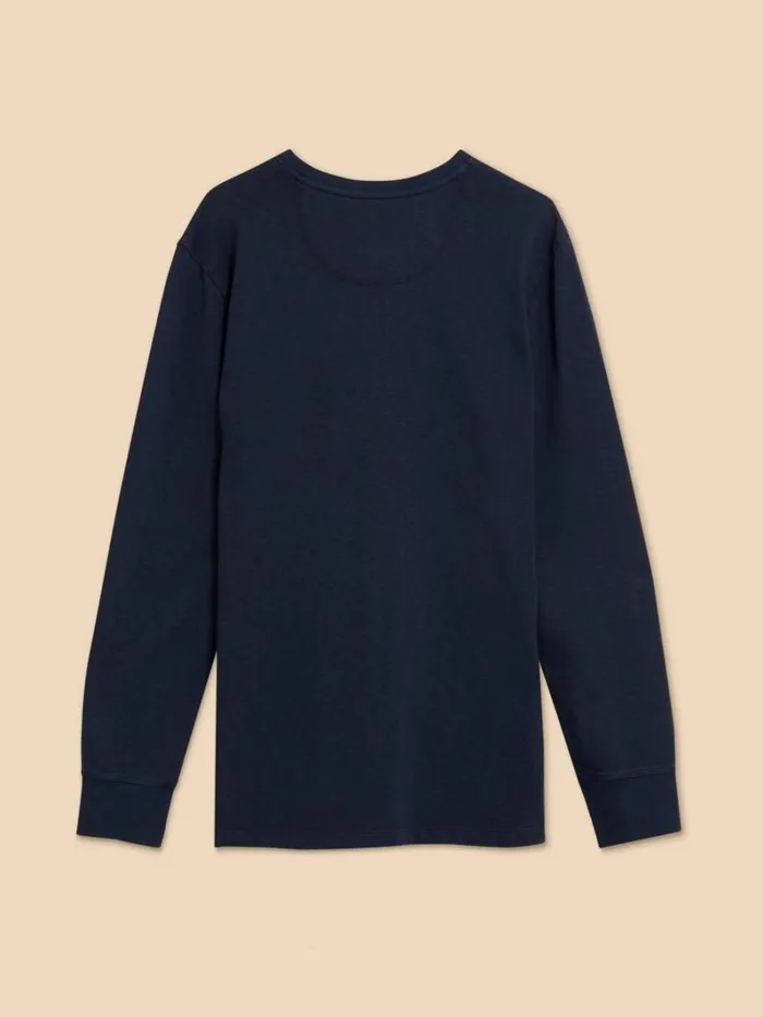 White Stuff TSHIRTS Newton LS Henley Dark Navy 8211 Men White Stuff TSHIRTS Newton LS Henley Dark Navy 8211 Men
