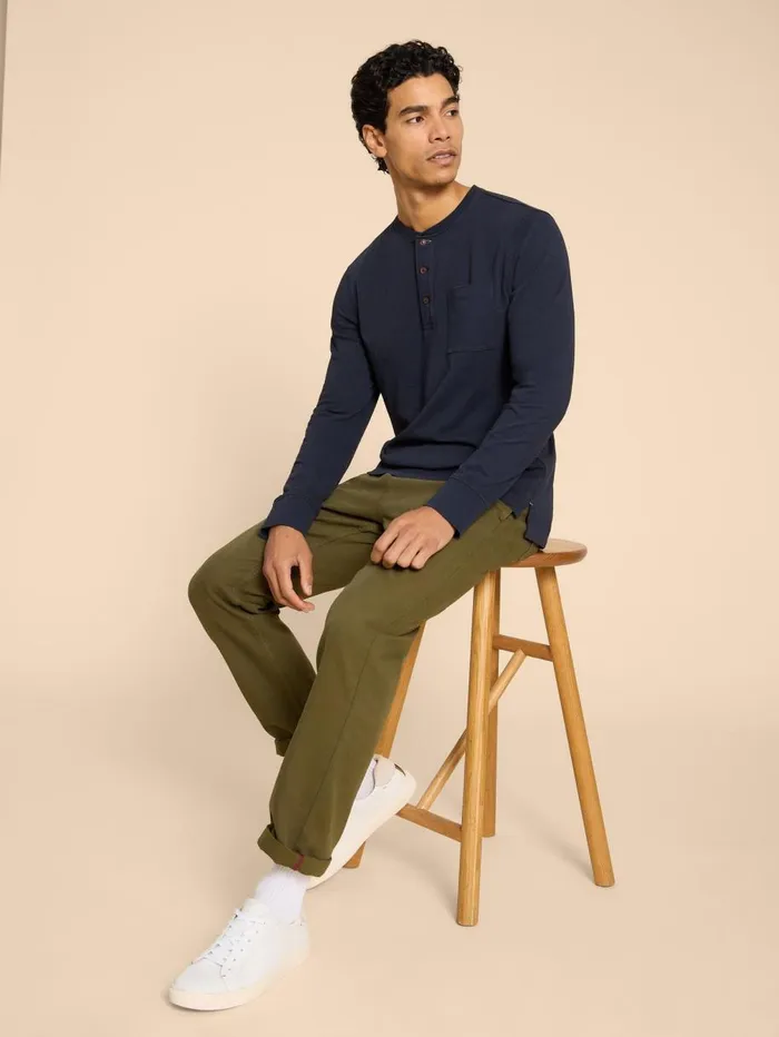White Stuff TSHIRTS Newton LS Henley Dark Navy 8211 Men White Stuff TSHIRTS Newton LS Henley Dark Navy 8211 Men