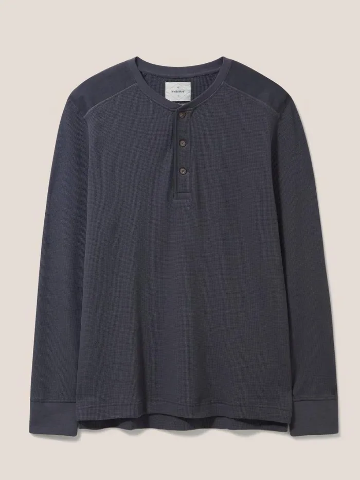 White Stuff TSHIRTS Porter Waffle Henley Dark Grey 8211 Men White Stuff TSHIRTS Porter Waffle Henley Dark Grey 8211 Men