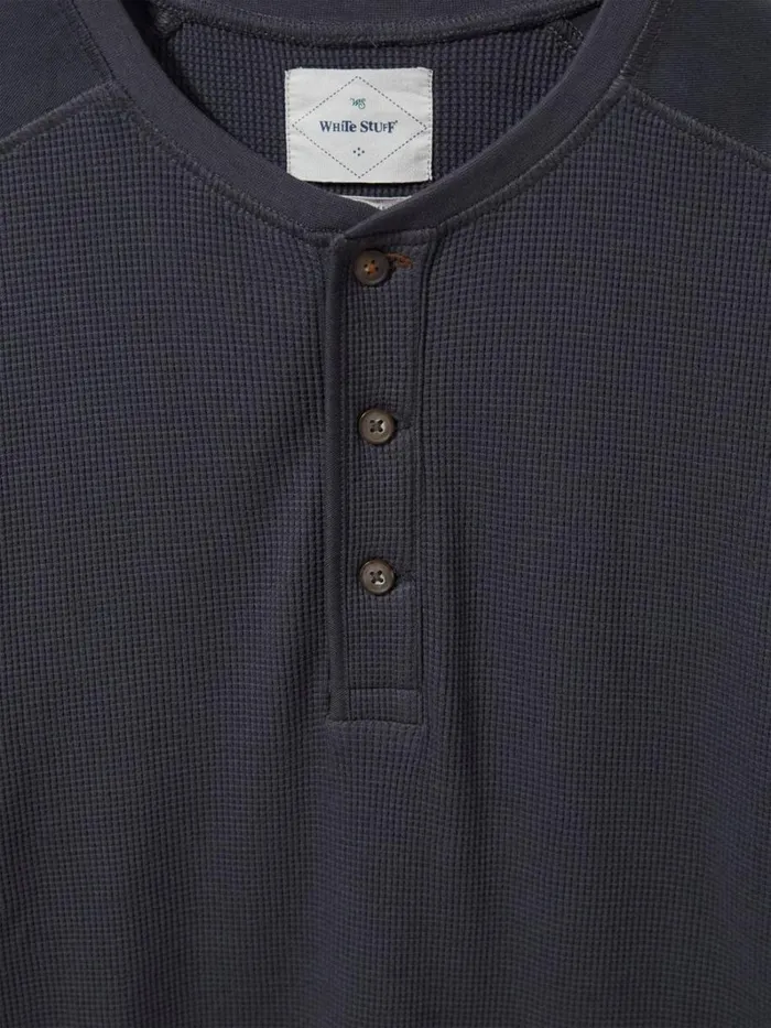 White Stuff TSHIRTS Porter Waffle Henley Dark Grey 8211 Men White Stuff TSHIRTS Porter Waffle Henley Dark Grey 8211 Men