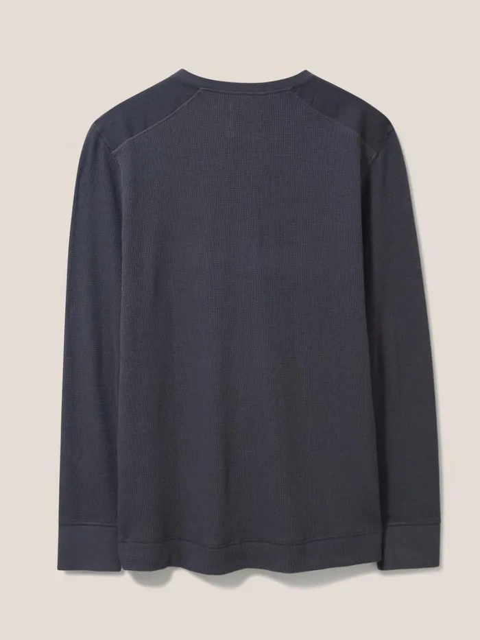 White Stuff TSHIRTS Porter Waffle Henley Dark Grey 8211 Men White Stuff TSHIRTS Porter Waffle Henley Dark Grey 8211 Men