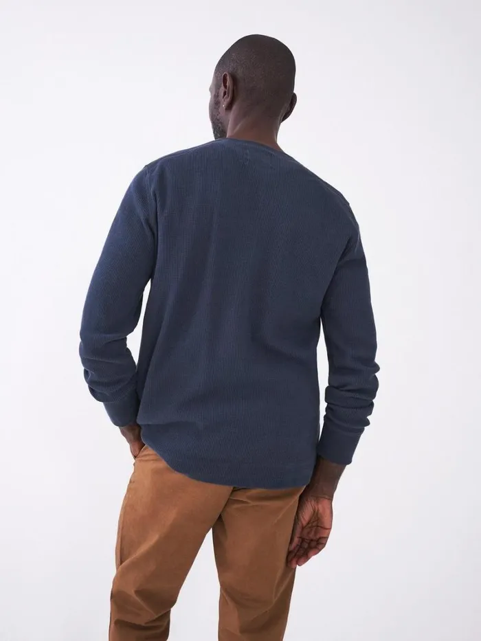 White Stuff TSHIRTS Porter Waffle Henley Dark Navy 8211 Men White Stuff TSHIRTS Porter Waffle Henley Dark Navy 8211 Men