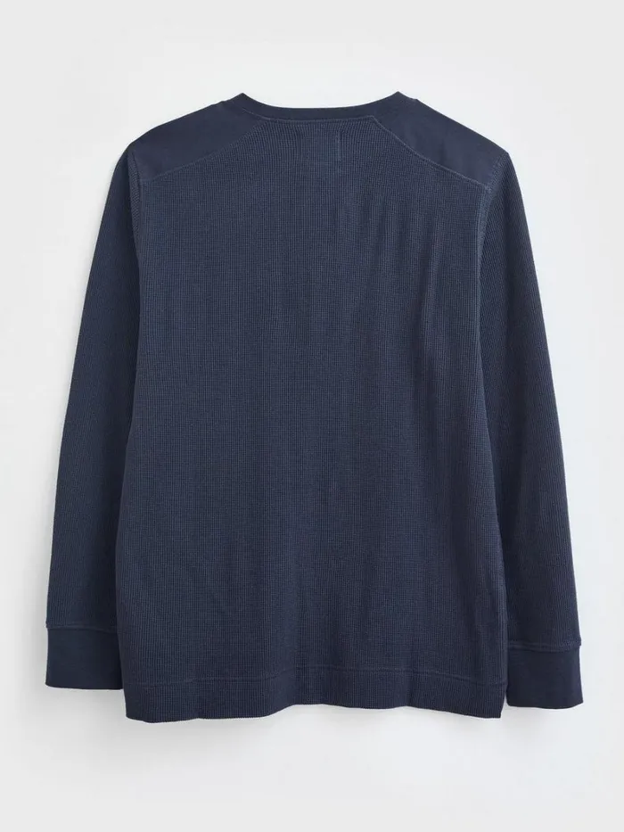 White Stuff TSHIRTS Porter Waffle Henley Dark Navy 8211 Men White Stuff TSHIRTS Porter Waffle Henley Dark Navy 8211 Men
