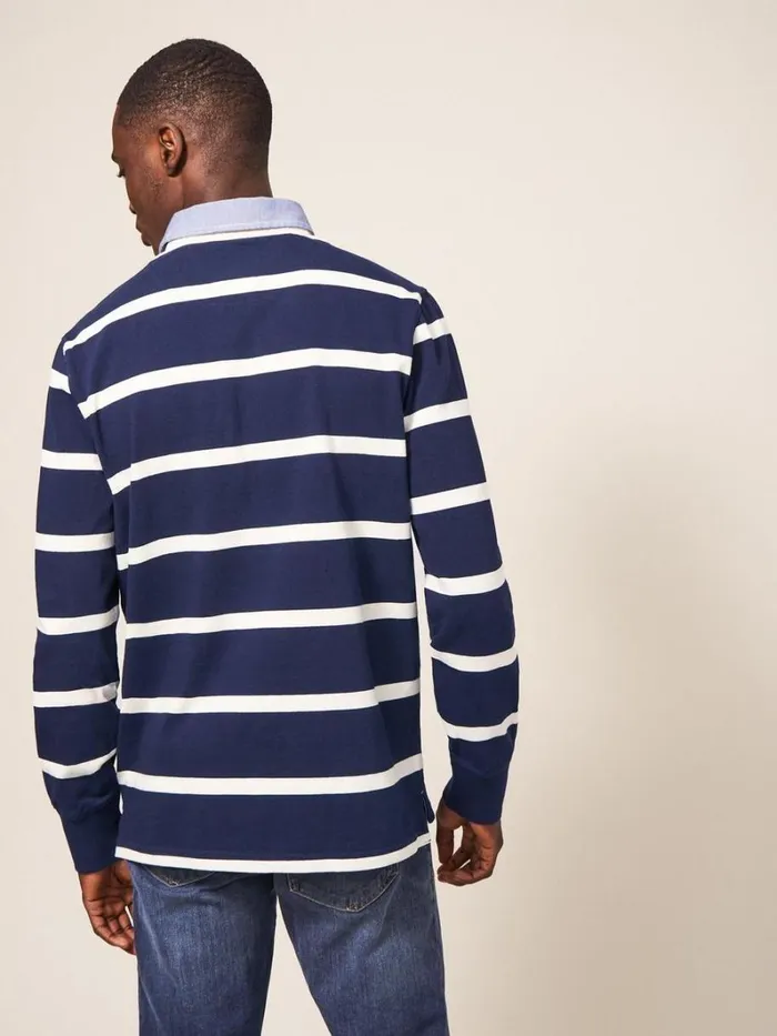 White Stuff TSHIRTS Raven Striped Rugby Dark Navy 8211 Men White Stuff TSHIRTS Raven Striped Rugby Dark Navy 8211 Men