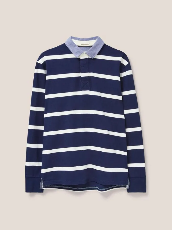 White Stuff TSHIRTS Raven Striped Rugby Dark Navy 8211 Men White Stuff TSHIRTS Raven Striped Rugby Dark Navy 8211 Men