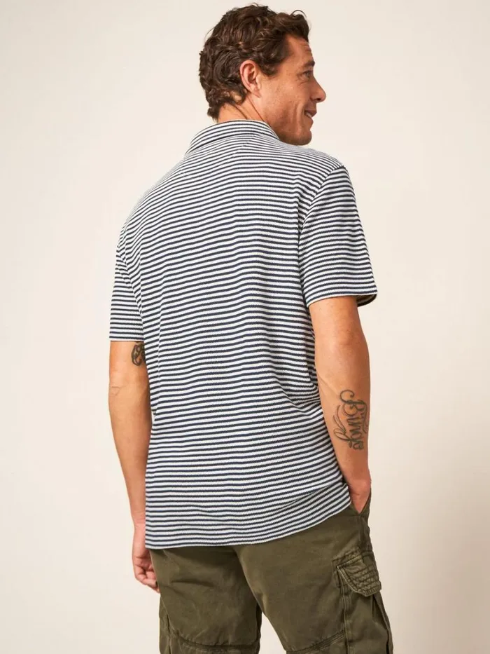 White Stuff TSHIRTS Revere Stripe Polo Dark Navy 8211 Men White Stuff TSHIRTS Revere Stripe Polo Dark Navy 8211 Men