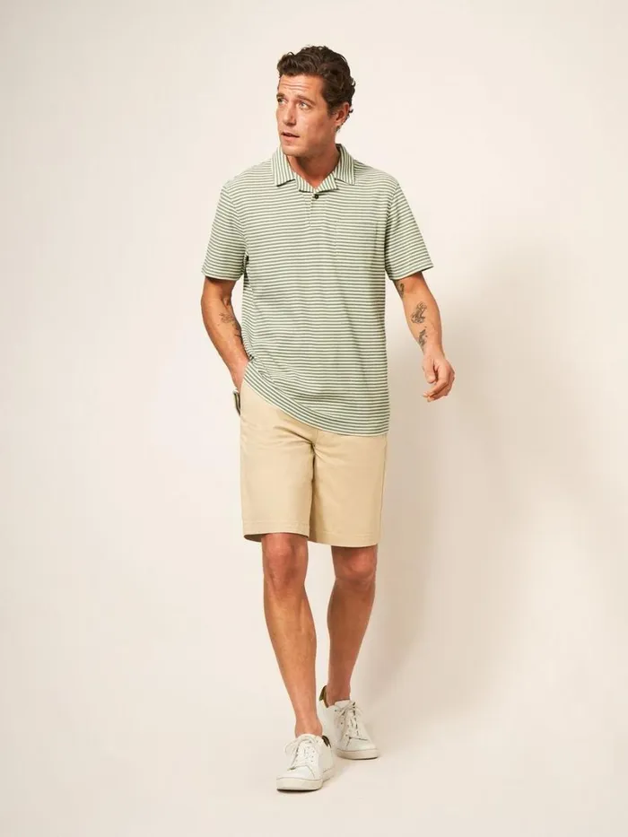 White Stuff TSHIRTS Revere Stripe Polo Mint Green 8211 Men