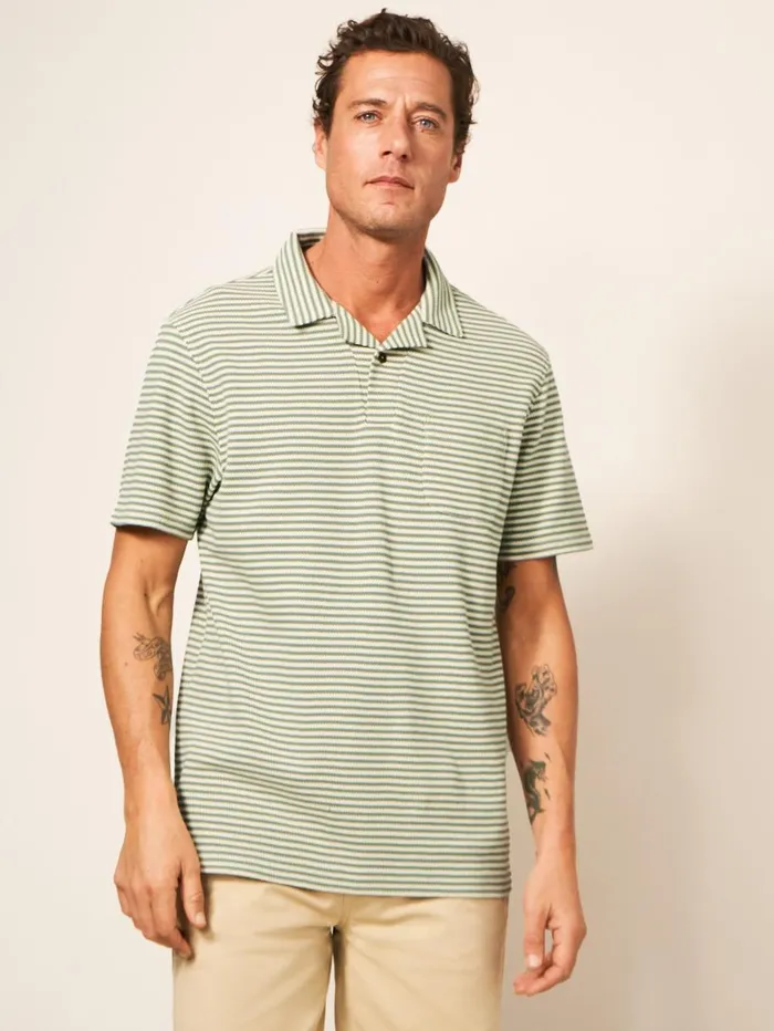 White Stuff TSHIRTS Revere Stripe Polo Mint Green 8211 Men White Stuff TSHIRTS Revere Stripe Polo Mint Green 8211 Men