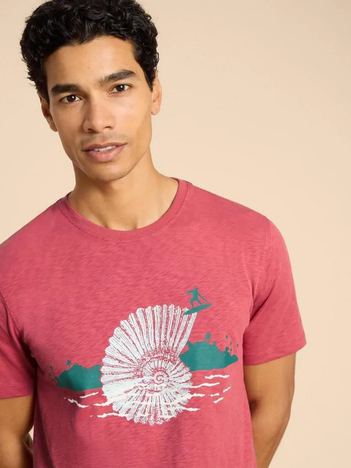 White Stuff TSHIRTS Surf Shell Graphic Tee Coral Print 8211 Men White Stuff TSHIRTS Surf Shell Graphic Tee Coral Print 8211 Men