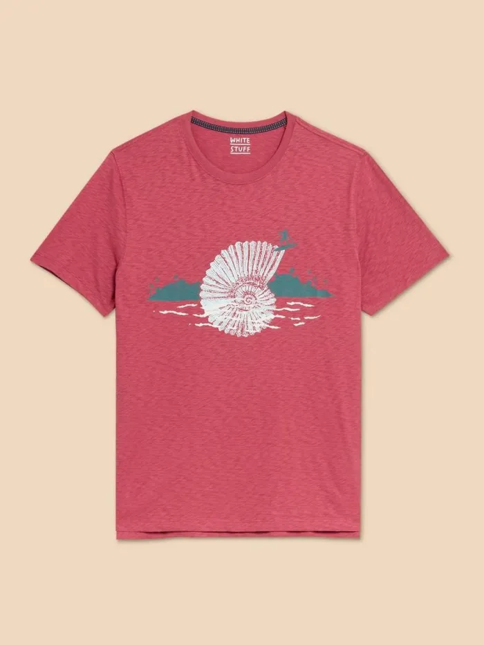 White Stuff TSHIRTS Surf Shell Graphic Tee Coral Print 8211 Men White Stuff TSHIRTS Surf Shell Graphic Tee Coral Print 8211 Men