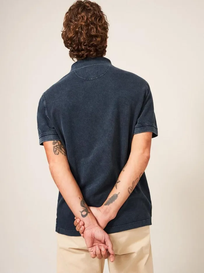 White Stuff TSHIRTS Utility Polo Indigo Blue 8211 Men White Stuff TSHIRTS Utility Polo Indigo Blue 8211 Men