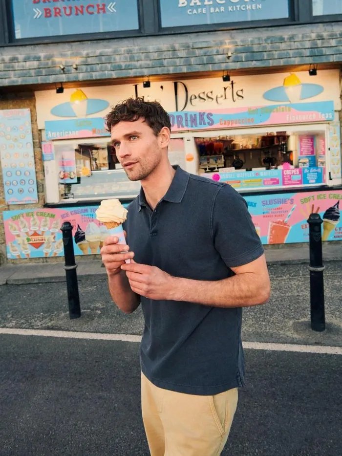 White Stuff TSHIRTS Utility Polo Indigo Blue 8211 Men White Stuff TSHIRTS Utility Polo Indigo Blue 8211 Men