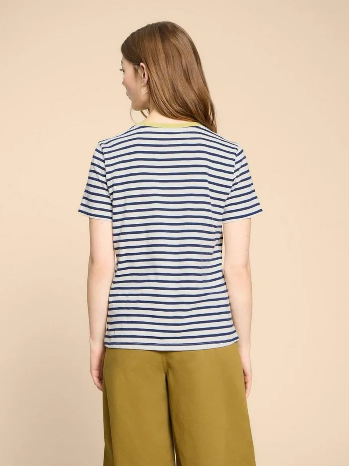 White Stuff TOPS and TEES ABBIE STRIPE CREW NECK TEE White Multi 8211 Women White Stuff TOPS and TEES ABBIE STRIPE CREW NECK TEE White Multi 8211 Women