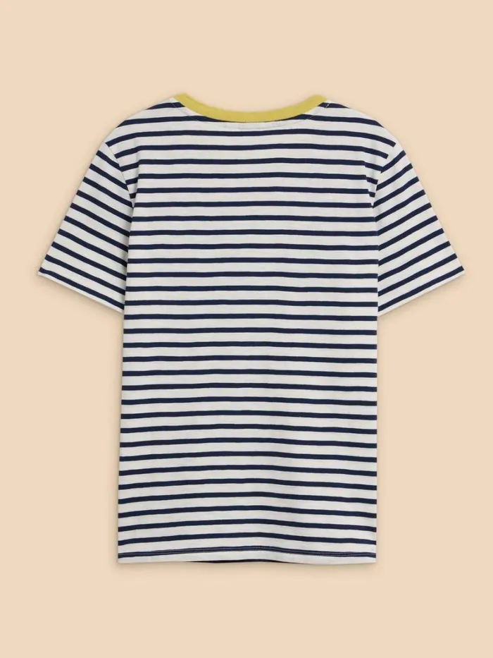 White Stuff TOPS and TEES ABBIE STRIPE CREW NECK TEE White Multi 8211 Women White Stuff TOPS and TEES ABBIE STRIPE CREW NECK TEE White Multi 8211 Women