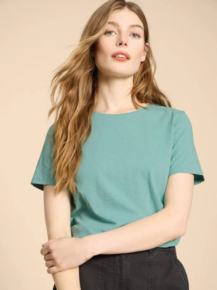 White Stuff TOPS and TEES ABBIE TEE Mid Teal 8211 Women White Stuff TOPS and TEES ABBIE TEE Mid Teal 8211 Women