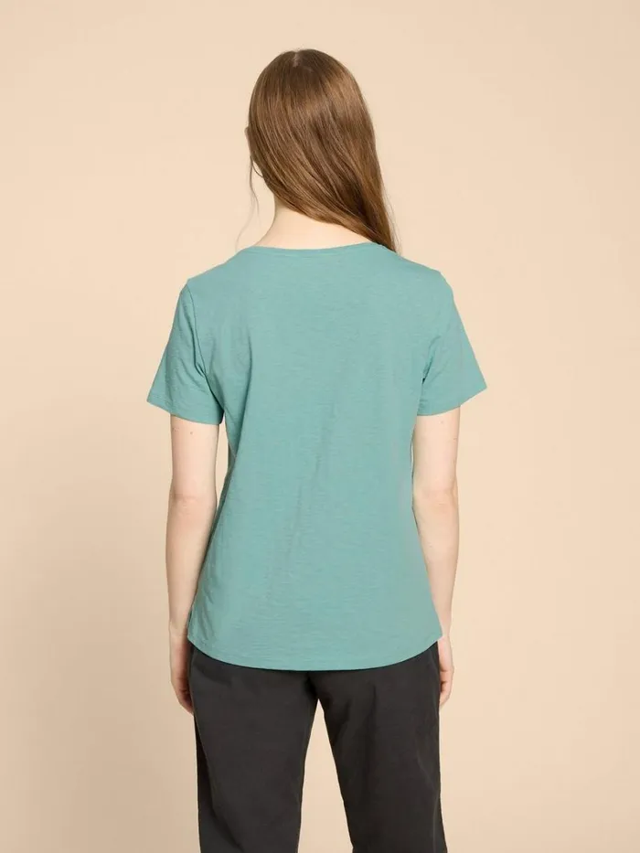 White Stuff TOPS and TEES ABBIE TEE Mid Teal 8211 Women White Stuff TOPS and TEES ABBIE TEE Mid Teal 8211 Women