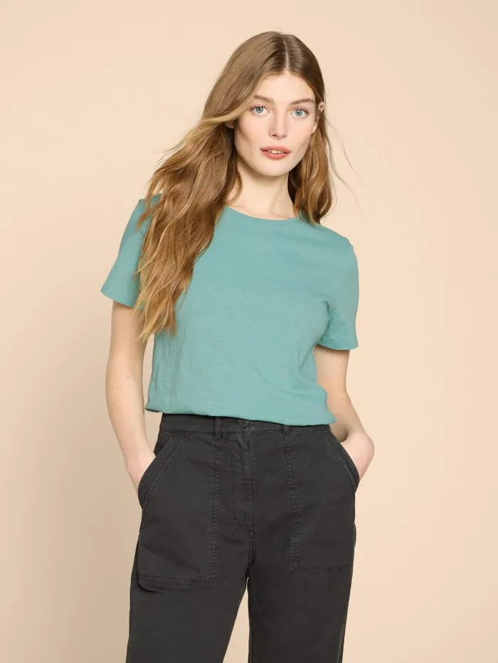 White Stuff TOPS and TEES ABBIE TEE Mid Teal 8211 Women White Stuff TOPS and TEES ABBIE TEE Mid Teal 8211 Women