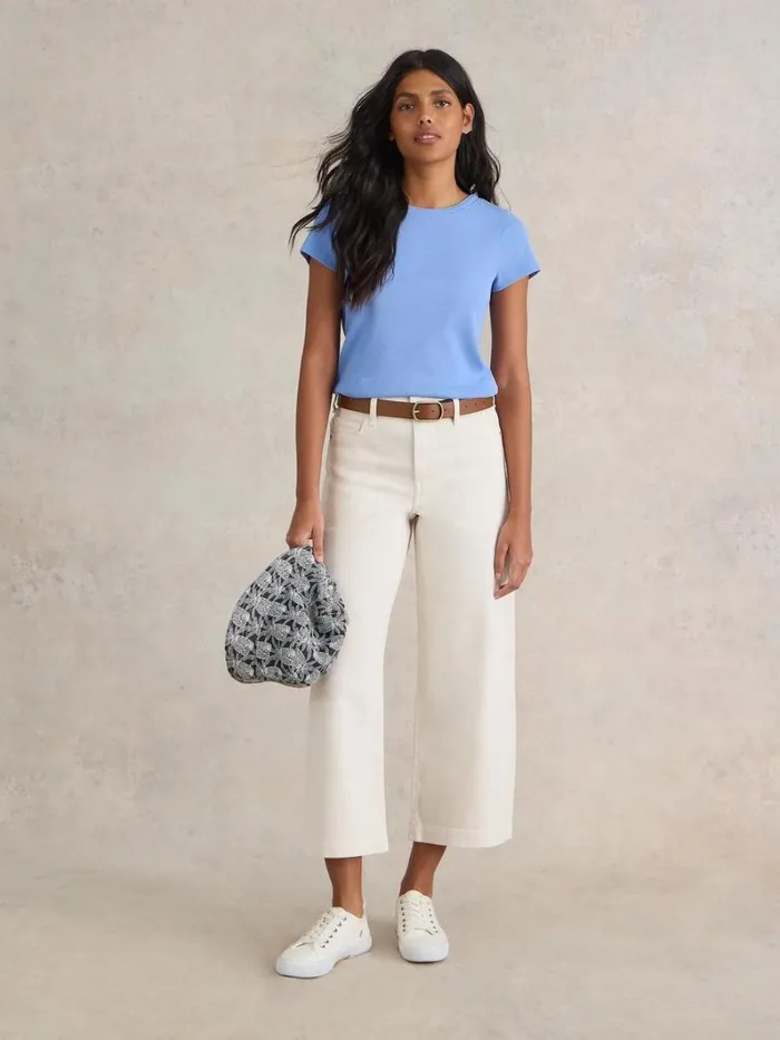 White Stuff TOPS and TEES AIDA TEE Mid Blue 8211 Women
