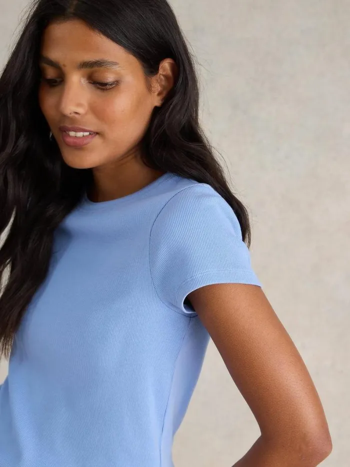 White Stuff TOPS and TEES AIDA TEE Mid Blue 8211 Women White Stuff TOPS and TEES AIDA TEE Mid Blue 8211 Women
