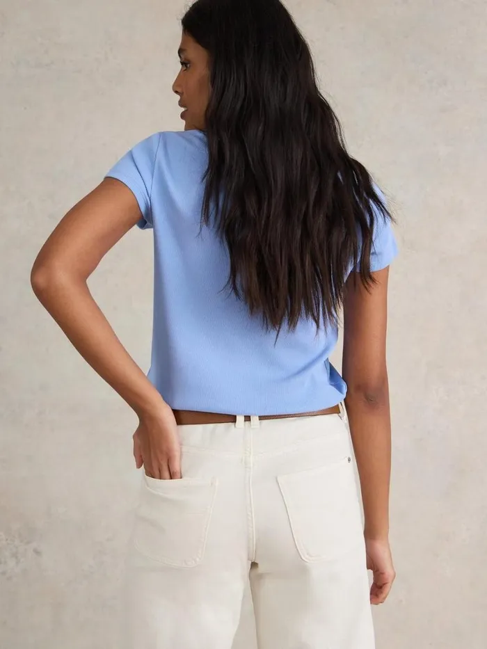 White Stuff TOPS and TEES AIDA TEE Mid Blue 8211 Women White Stuff TOPS and TEES AIDA TEE Mid Blue 8211 Women